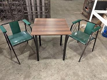 kafe stul: Mətbəx üçün, Yeni, Açılmayan, Kvadrat masa, 4 stul — 5