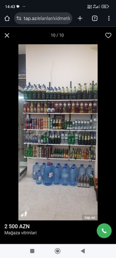 Rəf vitrinləri: Mağaza vitrinləri və ticarət rəfləri dəsti Təsvir: - — 10