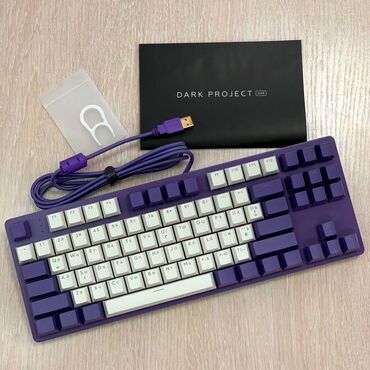 кейкапы для клавиатуры: - Игровая клавиатура Dark Project One KD87A Violet-White. •