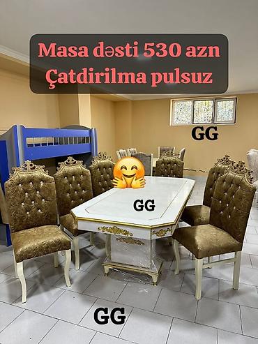 islenmis stol stullar: Masa desti yeni — 1