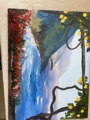 Şəkillər, tablolar: Orijinal yağlı boya tablolar dəsti - Mövzu: Çiçəklər və natürmort - — 5