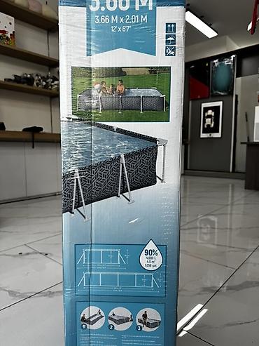 конный: Bestway Steel Pro — каркасный прямоугольный бассейн для дачи и двора — 4