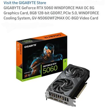 Videokartlar: Videokart Gigabyte GeForce RTX 5060, 8 GB, Yeni — 1