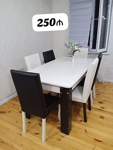 Masa dəsti 6 stulla 250₼. Açılır. 
Ünvan Həzi Aslanov (86679)
M Ⓜ️