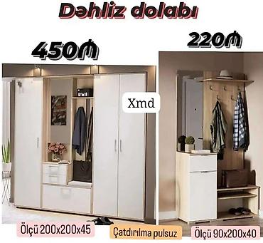 тумба для убуаи: Dəhliz dolabı Model 1 – 450₼ - Ölçü: 200×200×45 sm - Geniş qapalı — 1