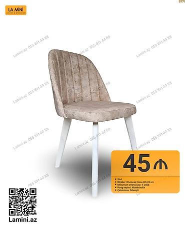 Stul – La Mini - Material: yumşaq parça üzlüklü oturacaq və arxalıq - lalafo.az -da Stul – La Mini - Material: yumşaq parça üzlüklü oturacaq və arxalıq -