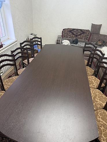 Продаётся стол + 10 стульев 📏 Длина стола — 3 метра 🪑 В комплекте — at lalafo.kg Продаётся стол + 10 стульев 📏 Длина стола — 3 метра 🪑 В комплекте —
