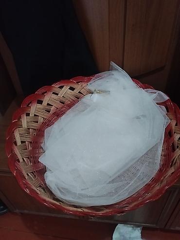 Үлпөт көйнөктөрү: Плетёная корзина большая с декоративной сеткой — 1