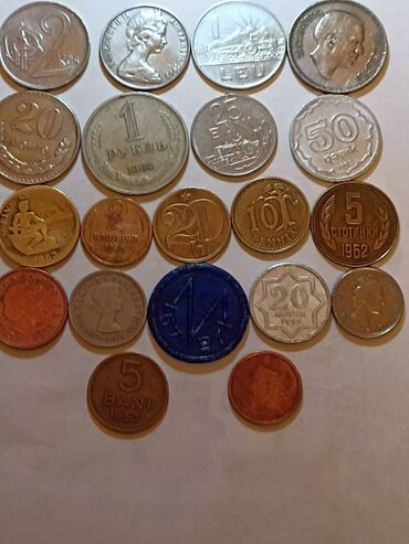 Монеты: За все 20 монет-10 манат.
Hamisina -10 azn