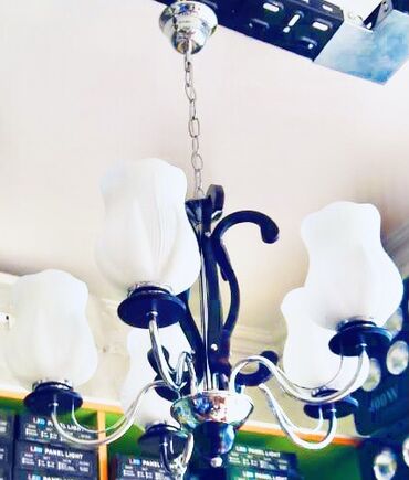 listurlar: Çılçıraq, 5 lampa, Metal