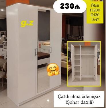 şefaner: Yeni, Düz dolab, Qarderob, paltar dolabı