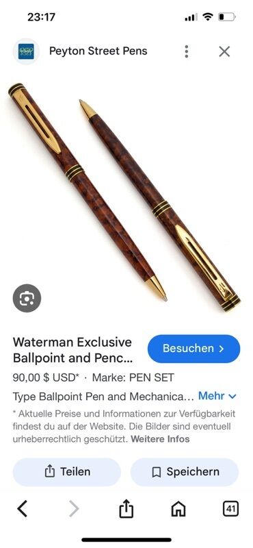 Ostali predmeti za umetnost i kolekcionarstvo: Waterman pen original Kupljena u nemacku tus ima jos pozlacena na lalafo.rs — 8 Ostali predmeti za umetnost i kolekcionarstvo: Waterman pen original Kupljena u nemacku tus ima jos pozlacena — 8