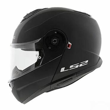 Dodaci za bicikl: LS2 Strobe II modularna moto kaciga – crna, sa integrisanim vizirima — 3