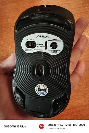 Компьютер жана ноутбук аксессуарлары: Беспроводная мышь AULA SC580 Pro С дисплеем - Подключение: три режима — 2
