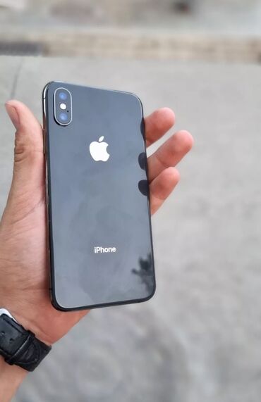 iphone 8: IPhone Xs, Колдонулган, 64 ГБ, Кара, Заряддоочу түзүлүш, Коргоочу айнек, Каптама, 83 %