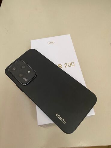 Honor: Honor 200 Lite, 256 GB, rəng - Qara, Kredit, Barmaq izi, Simsiz şarj