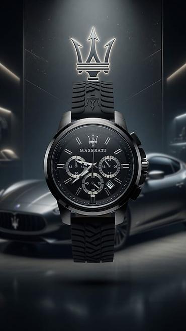 Maserati: Maserati saat. silikon kəmər. aktiv xronoqraf.batareya lalafo.az -da — 1 Maserati: Maserati saat. silikon kəmər. aktiv xronoqraf.batareya — 1