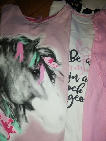 Kompleti: Bluzice vel prvi i drugi red110, treci 110-116 i dve 122-128, H&M — 4