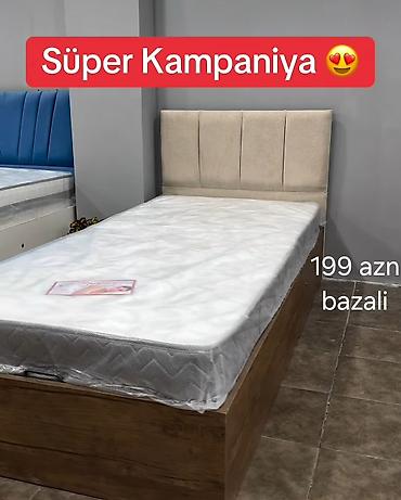 матрасы в баку цены: Tək nəfərlik çarpayı və matras dəsti. Şəkillərdə yumşaq üzlüklü — 3