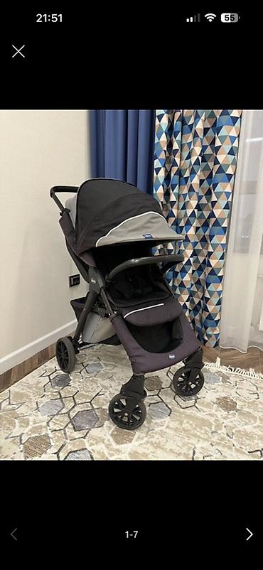 Коляски: Коляска, Chicco, цвет - Черный, Б/у, Самовывоз — 1