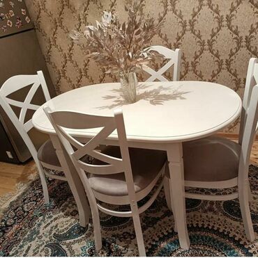 Sifarişlə masa və oturacaq dəstləri: ✔️Sifarişlə✔️ ✔️Kuxna üçün stol stul dəsti✨✨ ✔️stullarda rəng seçimi — 10