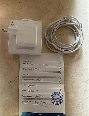 iphone adapter: MacBook adapter. Apple USB‑C 30W Power Adapter + USB‑C kabel dəsti — 1