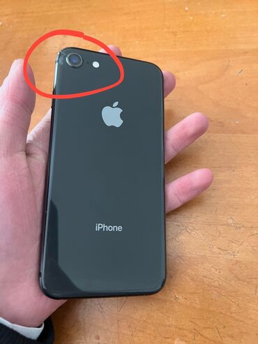 Apple iPhone: IPhone 8, Б/у, 64 ГБ, Черный, 77 %