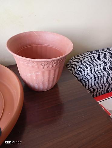 dibcəklər: Plastik dekorativ güldan (kvadrat formalı) - Material: yüngül və — 7