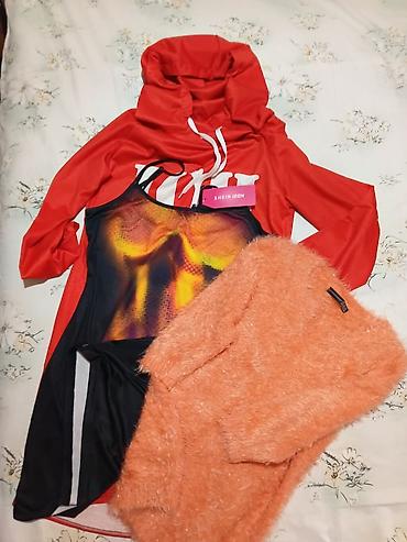 Kompleti: Komplet ženske garderobe – 3 komada 1) Dukserica-haljina sa — 1