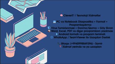 komputer ustası: 🧠 CleverIT | Texnoloji Xidmətlər 💻 PC və Notebook Diaqnostika •
