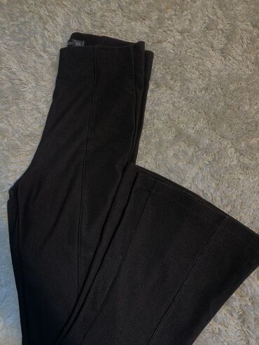 krem pantalone zenske: XS (EU 34), Visok struk, Zvoncare