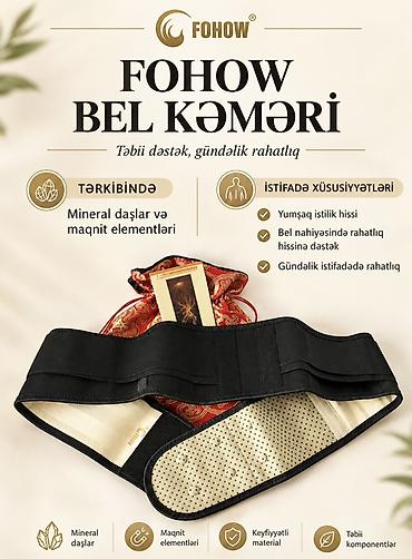 FOHOW Bel Kəməri – təbii dəstək, gündəlik rahatlıq Məhsul təsviri: -