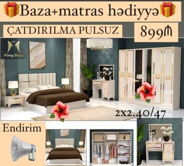 delloro mebel instagram: 2 təknəfərlik çarpayı, Dolab, Termo, 2 tumba, Azərbaycan, Yeni