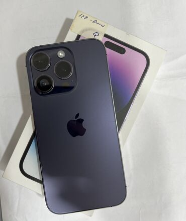 telefon iphone 14: IPhone 14 Pro, 128 GB, Deep Purple, Barmaq izi, Face ID