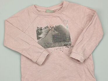 różowa bluzka: Bluza, Next, 4-5 lat, 104-110 cm, stan - Dobry