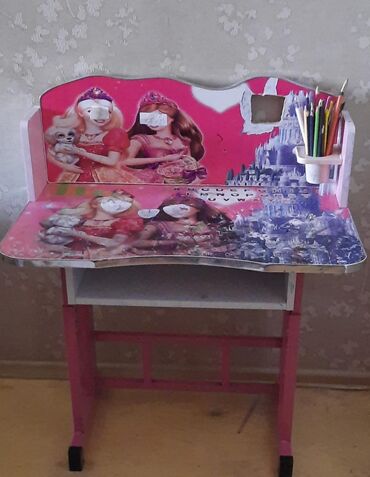 детский стул: Б/у, Для девочки, Письменный стол, Без стульев, С выдвижными ящиками, С полками, Азербайджан