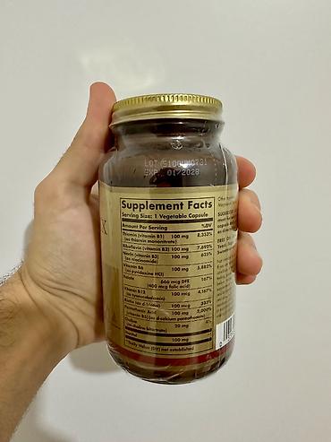 optitect vitamin c: Solgar B-Complex "100" Vitamin B (Amerika vitamin) - supplement qida — 4