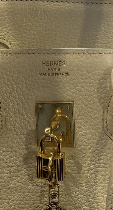 the nort face: 🔥Hermès Birkin в элегантном белом/молочном цвете. 30 x 22 x 16 см — 6
