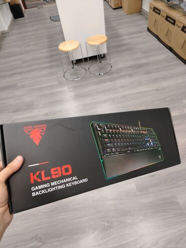 Мониторы: Jebell Gaming KL90 oyun mexaniki işıqlı klaviaturası. 104 düyməli, USB