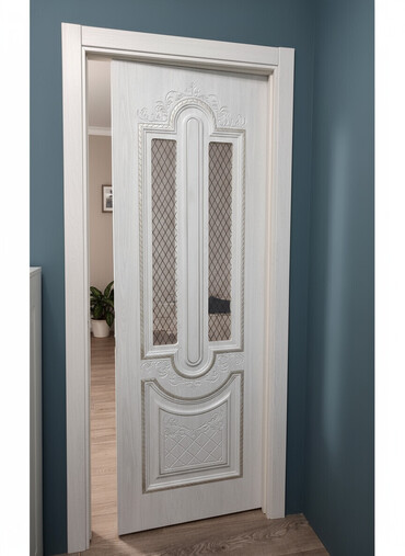 стекло в межкомнатную дверь: Ички эшик айнек менен, Витраждуу терезелер, Россия, түсү - Ак, 2 * x 40 см, Жаңы