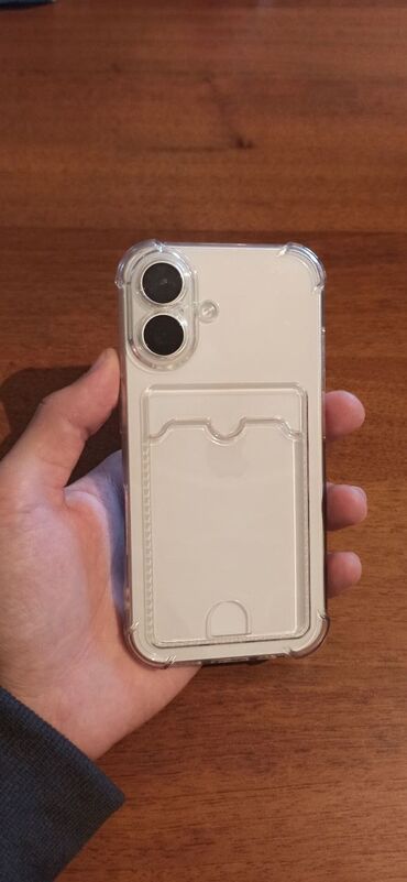 телефон айфоны: IPhone 16, Б/у, 128 ГБ, White Titanium, Чехол, Коробка, 97 %
