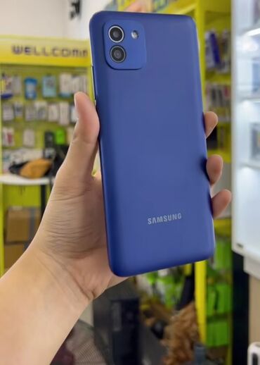 telefon zapcast: Samsung Galaxy A03s, 64 GB, rəng - Mavi, Düyməli