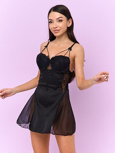 линзы для очков: Ночная сорочка, Атлас, Короткая модель, XS, S, M — 9