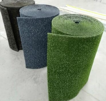 грязезащитное покрытие: Придверный коврик Б/у, Наружный, 90 см * 1 пог. м, Прямоугольный, цвет - Зеленый, Черный