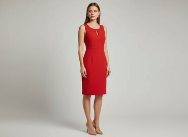 sukienki czerwone midi: Women`s dress, size M