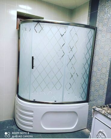 Duş kabinaları, arakəsmələr: Yeni Üstü açıq kabina, Künc üçün, Ödənişli çatdırılma — 23