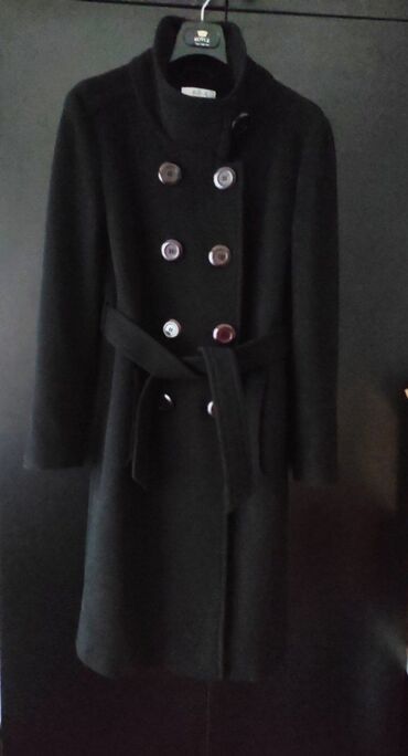 пальто 44: Пальто, Классика, Осень-весна, Овечья шерсть, По колено, Приталенная модель, M (EU 38)