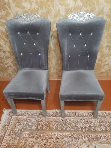 Qonaq otağı üçün, İşlənmiş, Açılan, Dördbucaq masa, 6 stul