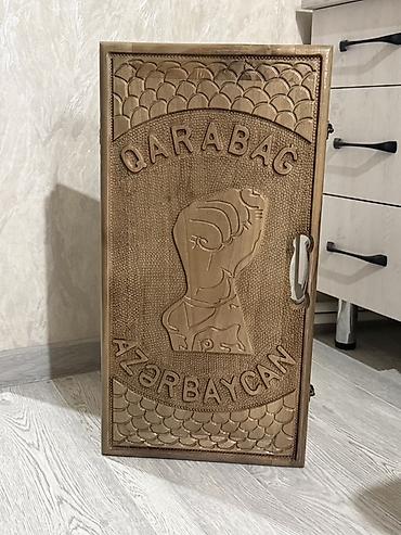 karabağ karavan: Milli naxışlı taxta nərd dəsti - Material: bərk taxta (əl oyma) — 2
