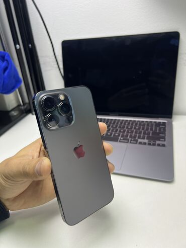 iphone 13 pro цена бишкек: IPhone 13 Pro, Колдонулган, 256 ГБ, Кара, Коргоочу айнек, 78 %